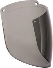 Uvex - Gray Polycarbonate Face Shield - 9" High x 15-7/8" Wide x 2.2mm Thick, Compatible with Uvex Turboshields - Americas Industrial Supply