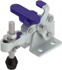 Gibraltar - 350 Lb Holding Capacity, Horizontal Handle, Manual Hold Down Toggle Clamp - 175° Handle Movement, 92° Bar Opening, U-Bar, Flanged Base, Zinc Plated, Steel - Americas Industrial Supply