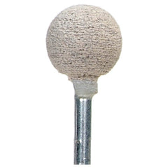1/2″ × 1/2″ 1/8″ Spindle Cotton Fiber Mounted Point B121 80 Grit Aluminum Oxide - Americas Industrial Supply
