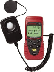 Amprobe - 9 Volt Battery, 20 to 20,000 FC, LCD Display, Silicone Photodiode Light Meter - 3 Accuracy, Compatible with All Visible Light Lighting, Built In Memory - Americas Industrial Supply