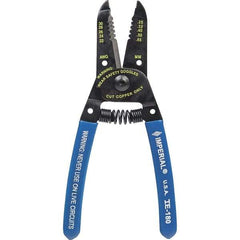 Imperial - 30 to 22 AWG Capacity Wire Stripper/Cutter - 6" OAL, Hardened Steel with Cushion Grip Handle - Americas Industrial Supply