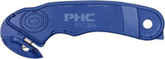 PHC - Fixed Safety Cutter - Blue Plastic Handle, 1 Blade Included - Americas Industrial Supply