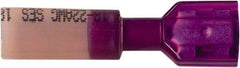 Value Collection - 1/4" Wide, Heat Shrink & Polyolefin Insulation, Female Tab Terminal - Crimp Connection, 22 to 18 AWG Compatible, RoHS Compliant - Americas Industrial Supply