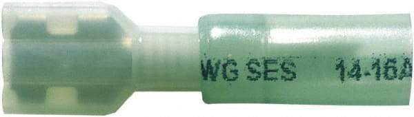 Value Collection - 1/4" Wide, Heat Shrink & Polyolefin Insulation, Female Tab Terminal - Crimp Connection, 16 to 14 AWG Compatible, RoHS Compliant - Americas Industrial Supply