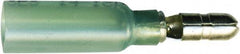 Value Collection - 16 to 14 AWG Crimp Bullet Connector - 0.157" Bullet Diam, Blue Heat Shrink & Polyolefin Insulation - Americas Industrial Supply