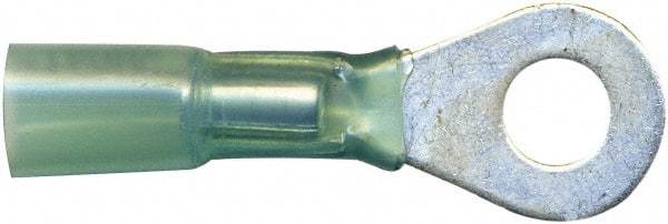 Made in USA - 16-14 AWG Partially Insulated Solder Connection Ring Terminal - 1/4" Stud, Copper Contact - Americas Industrial Supply