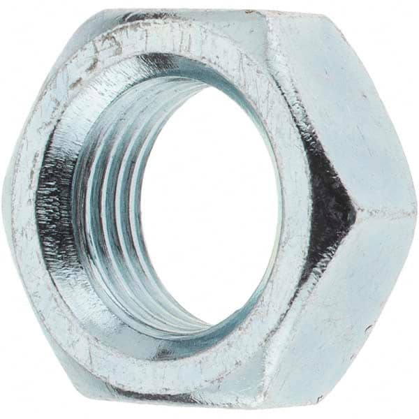 Value Collection - 5/8-18 UNF Steel Right Hand Hex Jam Nut - 15/16" Across Flats, 3/8" High, Uncoated - Americas Industrial Supply