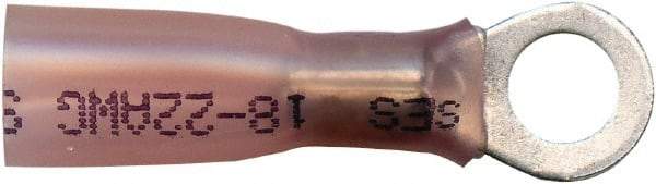 Value Collection - 22-18 AWG Partially Insulated Crimp Connection Circular Ring Terminal - #10 Stud, Copper Contact - Americas Industrial Supply