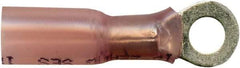 Value Collection - 22-18 AWG Partially Insulated Crimp Connection Circular Ring Terminal - #8 Stud, Copper Contact - Americas Industrial Supply