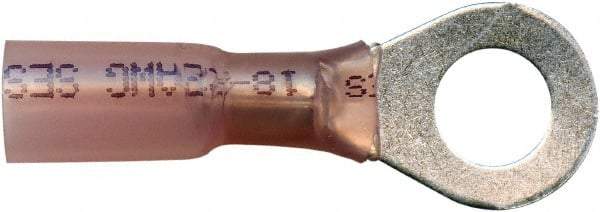 Value Collection - 22-18 AWG Partially Insulated Crimp Connection Circular Ring Terminal - 1/4" Stud, Copper Contact - Americas Industrial Supply