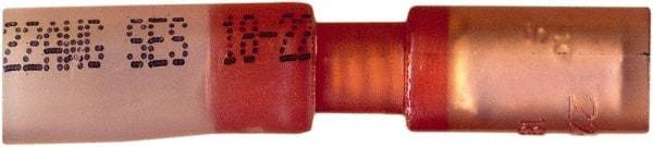 Value Collection - 20 to 18 AWG Crimp Bullet Connector - 0.157" Bullet Diam, Red Heat Shrink & Polyolefin Insulation - Americas Industrial Supply