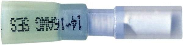 Value Collection - 16 to 14 AWG Crimp Bullet Connector - 0.176" Bullet Diam, Blue Heat Shrink & Polyolefin Insulation - Americas Industrial Supply