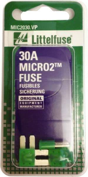 Littelfuse - 30 Amp, 32 VDC, Automotive Fuse - 9.1" Long, Green, Littlefuse 327030 - Americas Industrial Supply