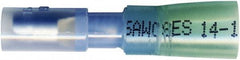 Value Collection - 16 to 14 AWG Crimp Bullet Connector - 0.157" Bullet Diam, Blue Heat Shrink & Polyolefin Insulation - Americas Industrial Supply