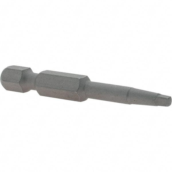 VEGA Industries - #1" Square Size Square Recess Bit - 1/4" Hex Drive, 1-15/16" OAL - Americas Industrial Supply