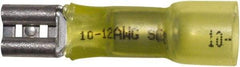 Made in USA - 1/4" Wide, Heat Shrink & Polyolefin Insulation, Female Tab Terminal - Solder Connection, 12 to 10 AWG Compatible - Americas Industrial Supply