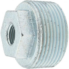 Made in USA - Size 1-1/4 x 1/4", Class 150, Malleable Iron Galvanized Pipe Hex Bushing - 150 psi, Threaded End Connection - Americas Industrial Supply