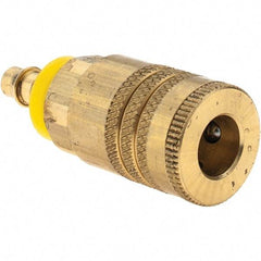 Parker - Push-Lok Hose Barb ARO Pneumatic Hose Coupler - Brass, 1/4" Body Diam, 1/4" Hose ID - Americas Industrial Supply
