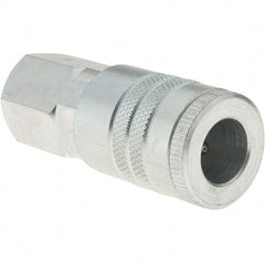 Parker - 1/2-14 Female NPTF Tru-Flate Automotive Pneumatic Hose Coupler - Steel, 1/2" Body Diam - Americas Industrial Supply