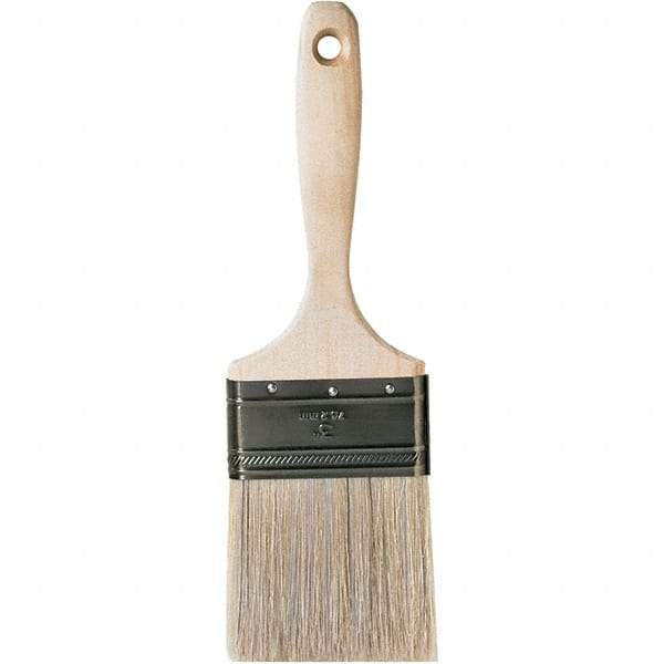 Krylon - 11/16" Flat White China Bristle Wall Brush - 3" Bristle Length, 3" Wood Beavertail Handle - Americas Industrial Supply