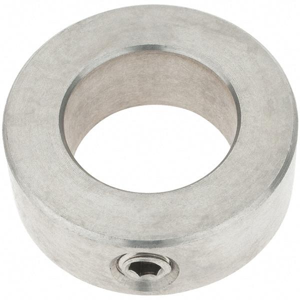 Import - 15/16" Bore, Stainless Steel, Set Screw Shaft Collar - 1-1/2" Outside Diam, 9/16" Wide - Americas Industrial Supply