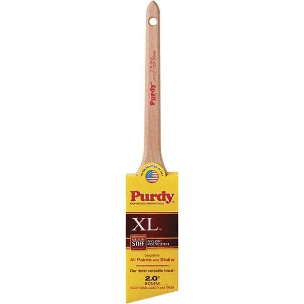 Krylon - 3/8" Angled Nylon/Polyester Angular Brush - 2" Bristle Length, 2-7/16" Wood Rattail Handle - Americas Industrial Supply