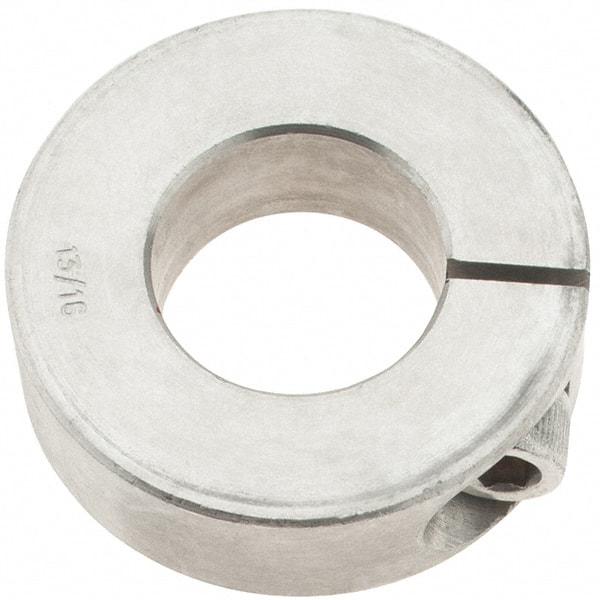 Import - 13/16" Bore, Stainless Steel, One Piece One Piece Split Shaft Collar - 1-5/8" Outside Diam, 1/2" Wide - Americas Industrial Supply