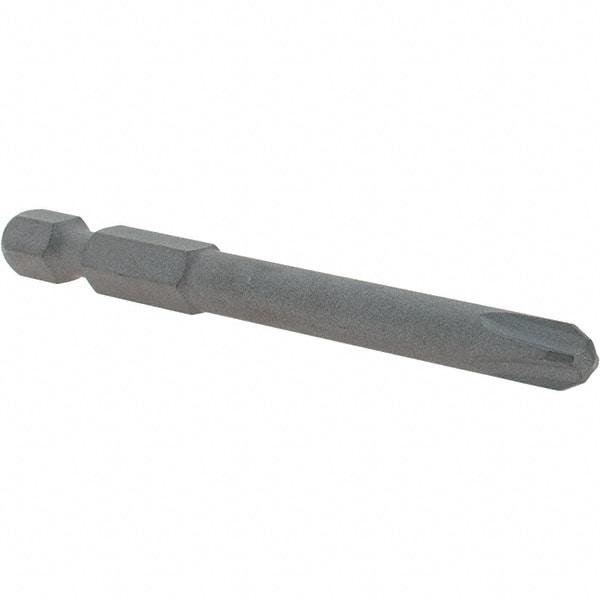 VEGA Industries - #3 Phillips Screwdriver Bit - 1/4" Drive, 2-3/4" OAL - Americas Industrial Supply