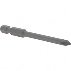 VEGA Industries - #1 Phillips Screwdriver Bit - 1/4" Drive, 2-3/4" OAL - Americas Industrial Supply