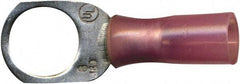 Value Collection - 8 AWG Partially Insulated Crimp Connection D Shaped Ring Terminal - 5/16" Stud, Copper Contact - Americas Industrial Supply