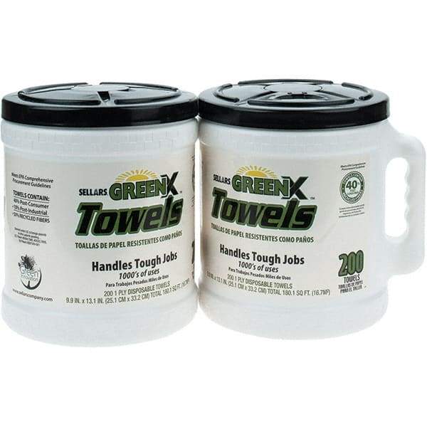 Made in USA - General Purpose Wipes - Jumbo Roll, 10" x 12" Sheet Size, Natural (Color) - Americas Industrial Supply
