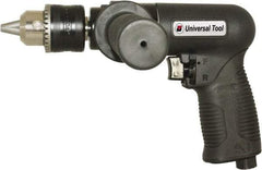 Florida Pneumatic - 1/2" Reversible Keyed Chuck - Pistol Grip Handle, 450 RPM, 4 CFM, 0.75 hp, 90 psi - Americas Industrial Supply