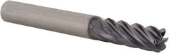 Kennametal - 3/8", 6 Flute, Single End, Solid Carbide, 0.06" Corner Radius End Mill - 3" OAL, 38° Helix, Right Hand Flute, 1" LOC, Right Hand Cut - Americas Industrial Supply