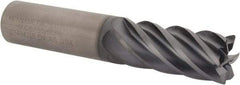 Kennametal - 1", 6 Flute, Single End, Solid Carbide, 0.12" Corner Radius End Mill - 4-1/2" OAL, 38° Helix, Right Hand Flute, 2" LOC, Right Hand Cut - Americas Industrial Supply