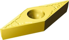 Sandvik Coromant - VBMT331 MM Grade 2035 Carbide Turning Insert - TiAlN/TiN Finish, 35° Diamond, 3/8" Inscr Circle, 3/16" Thick, 1/64" Corner Radius - Americas Industrial Supply