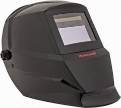 Honeywell - 110mm Window Width x 90mm Window Height, 9 to 13 Shade Auto-Darkening Lens, Fixed Front Welding Helmet - Black Nylon Clear/Green Lens - Americas Industrial Supply