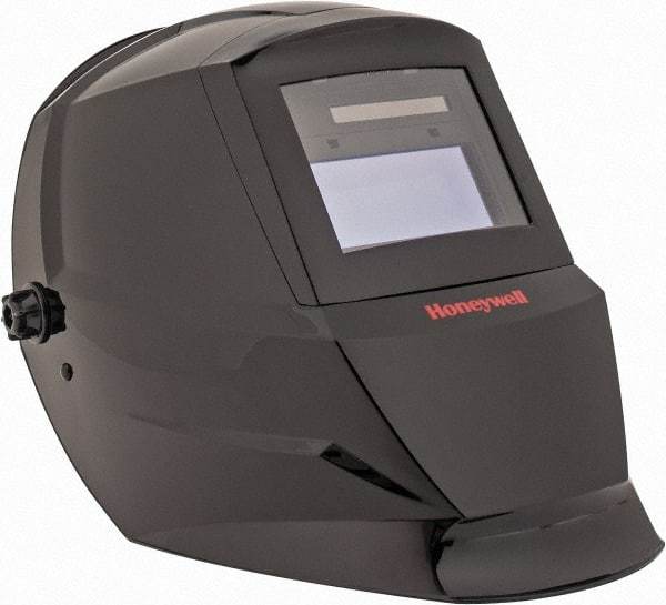 Honeywell - 110mm Window Width x 90mm Window Height, 10 Shade Auto-Darkening Lens, Fixed Front Welding Helmet - Black Nylon Clear/Green Lens - Americas Industrial Supply