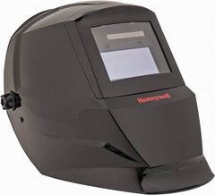 Honeywell - 110mm Window Width x 90mm Window Height, 10 Shade Auto-Darkening Lens, Fixed Front Welding Helmet - Black Nylon Clear/Green Lens - Americas Industrial Supply