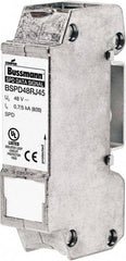 Cooper Bussmann - 1 Pole, 1 Phase, 76.91mm Long x 19mm Wide x 36.15mm Deep, Hardwired Surge Protector - DIN Rail Mount, 48 V, 34 VDC, 48 VAC Operating Voltage, 10 kA Surge Protection - Americas Industrial Supply