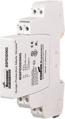 Cooper Bussmann - 4 Pole, 1 Phase, 90mm Long x 12mm Wide x 71.99mm Deep, Hardwired Surge Protector - DIN Rail Mount, 24 V, 23.30 VAC, 33 VDC Operating Voltage, 20 kA Surge Protection - Americas Industrial Supply