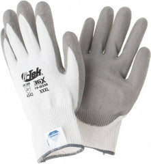 PIP - Size 3XL, ANSI Cut Lvl A4, Cut Resistant Gloves - Palm & Fingers Coated, White/Gray - Americas Industrial Supply