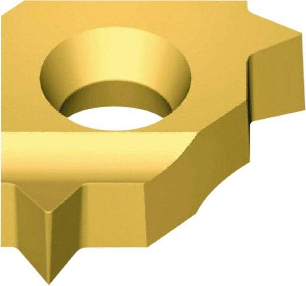 Vargus - 5LKIR Internal Right Hand ISO Laydown Threading Insert - Grade VKX, TiN Coated Carbide, 5mm Inscribed Circle - Americas Industrial Supply