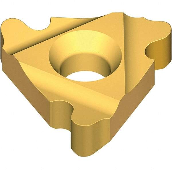Vargus - 3IL Internal Left Hand 10 RD Laydown Threading Insert - Grade VKX, TiN Coated Carbide - Americas Industrial Supply