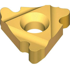 Vargus - 3IL Internal Left Hand 10 RD Laydown Threading Insert - Grade VKX, TiN Coated Carbide - Americas Industrial Supply