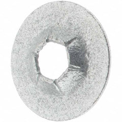 Value Collection - 3/8" OD, Spring Steel Push Nut - Zinc-Plated, 1/8" Shaft Diam - Americas Industrial Supply