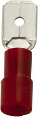 Value Collection - 22 to 16 AWG, PC, Partially Insulated, Male Wire Disconnect - 1/4" Wide Tab, Red, cUL Listed, RoHS Compliant, UL Listed - Americas Industrial Supply