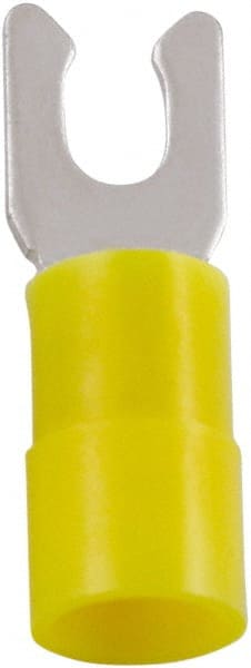 Value Collection - #6 Stud, 12 to 10 AWG Compatible, Partially Insulated, Crimp Connection, Locking Fork Terminal - Americas Industrial Supply