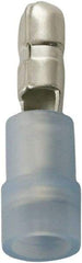 Value Collection - 16 to 14 AWG Double Crimp Bullet Connector - 0.177" Bullet Diam, Blue Nylon Insulation - Americas Industrial Supply