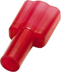 Value Collection - 22 to 16 AWG, Nylon, Fully Insulated, Male Wire Disconnect - 1/4" Wide Tab, Red - Americas Industrial Supply