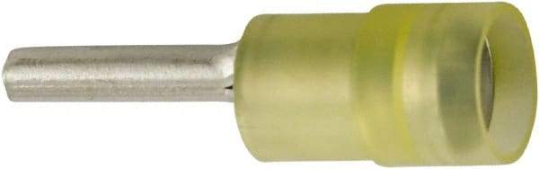 Value Collection - 12 to 10 AWG, Nylon, Partially Insulated, Male Wire Disconnect - 0.11" Wide Tab, Yellow, cUL Listed, RoHS Compliant, UL Listed - Americas Industrial Supply